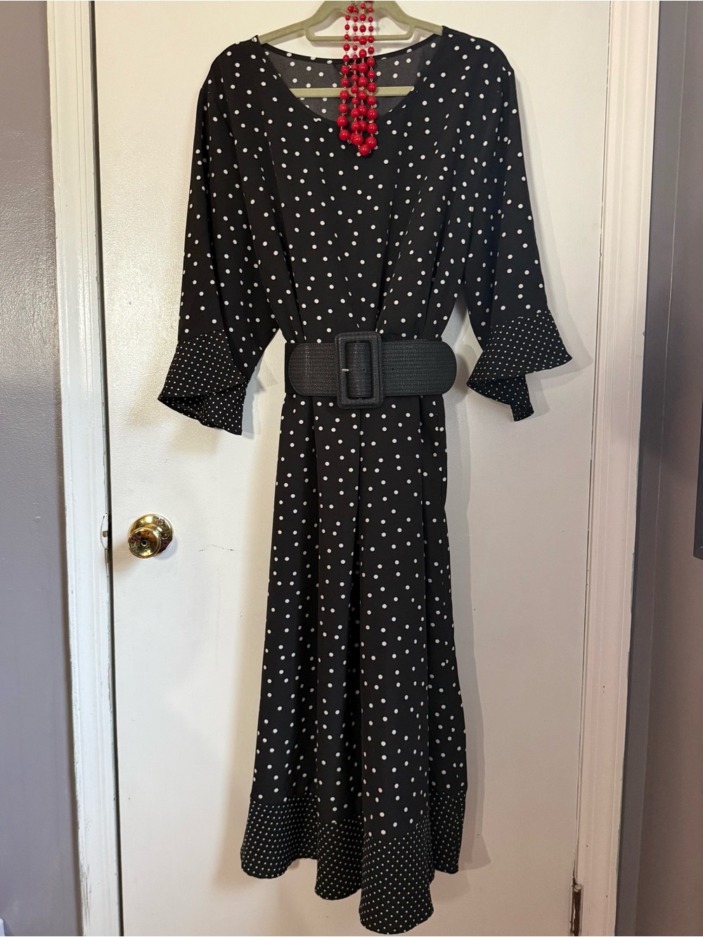 BloomChic Polka Dot Midi Dress